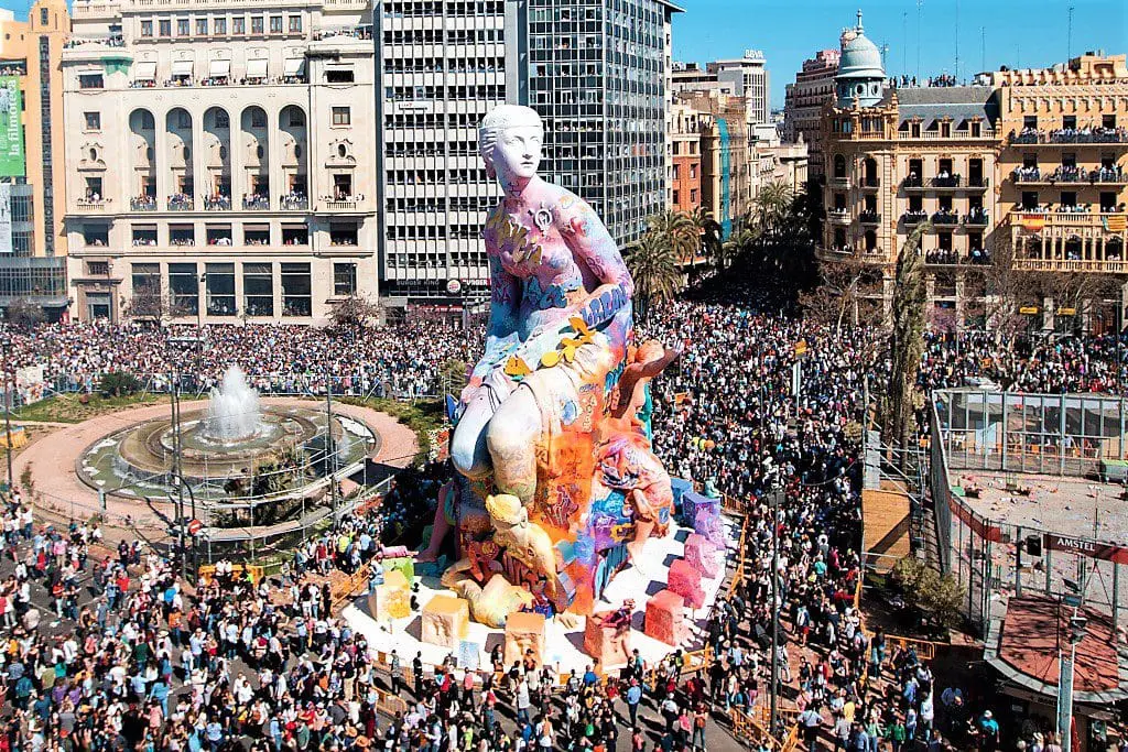 Las Fallas is one of Spain's most impressive and visually stunning festivals, held in March in Valencia. The event is a fiery celebration of Saint Joseph, the patron saint of carpenters