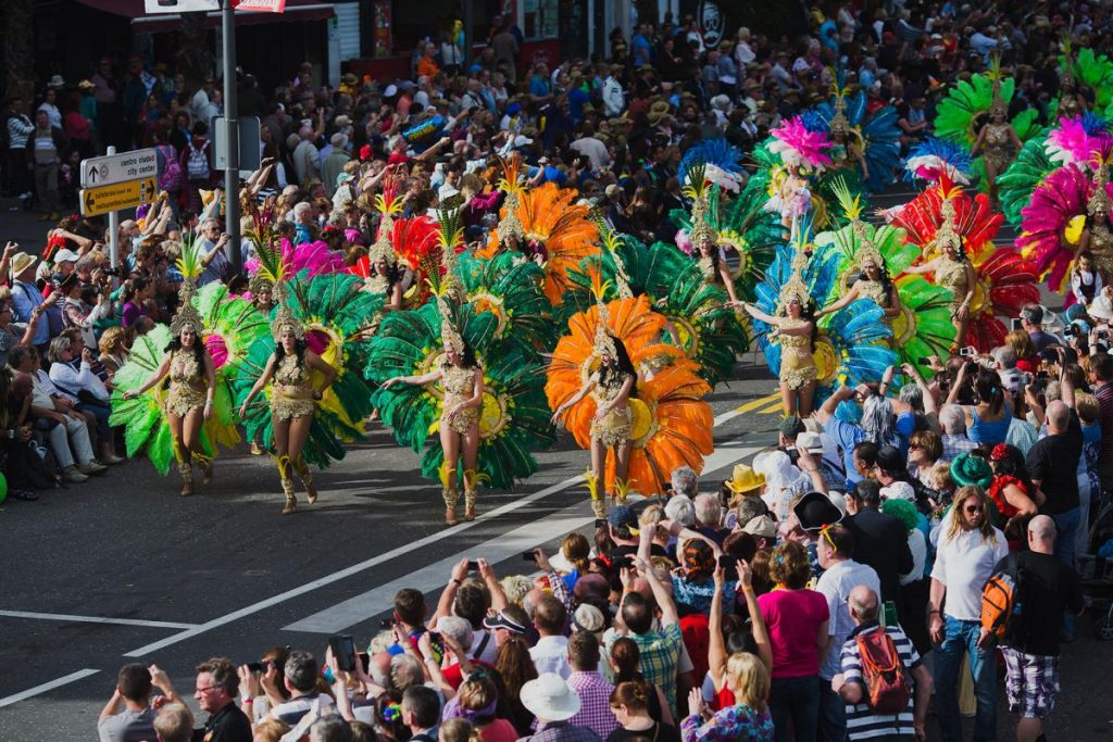 Spain’s Carnival in Tenerife, held in February, is the second largest in the world, after Rio de Janeiro. It’s a time of wild costumes, extravagant parades, music, and dancing, with the entire island of Tenerife coming alive in a dazzling display of color and creativity.