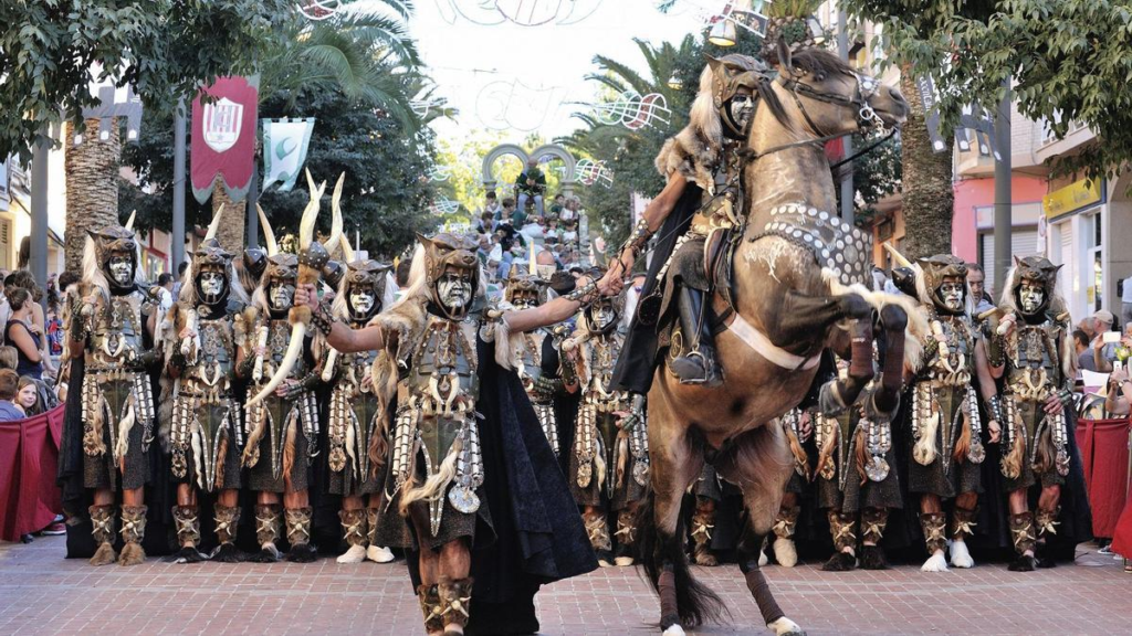 The Moros y Cristianos (Moors and Christians) festival is held throughout Spain, but the largest and most spectacular takes place in Alcoy, Alicante. The festival re-enacts the battles between the Moors and Christians during the Reconquista, with elaborate costumes, parades, and mock battles.