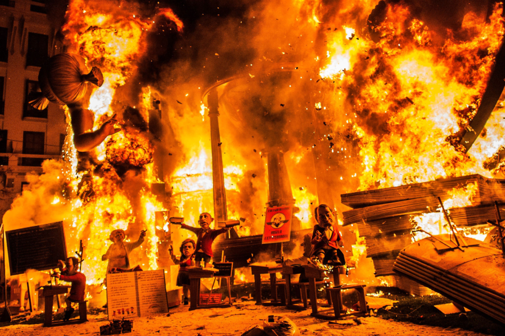 The origins of Las Fallas Festival date back to ancient times when carpenters in Valencia would celebrate the arrival of spring by burning old wood and materials they no longer neede